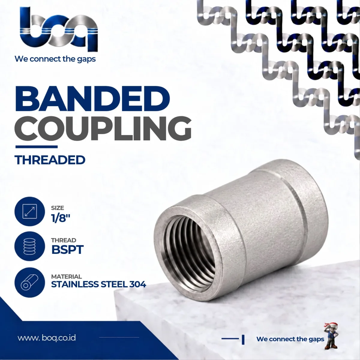 BANDED COUPLING SS304
