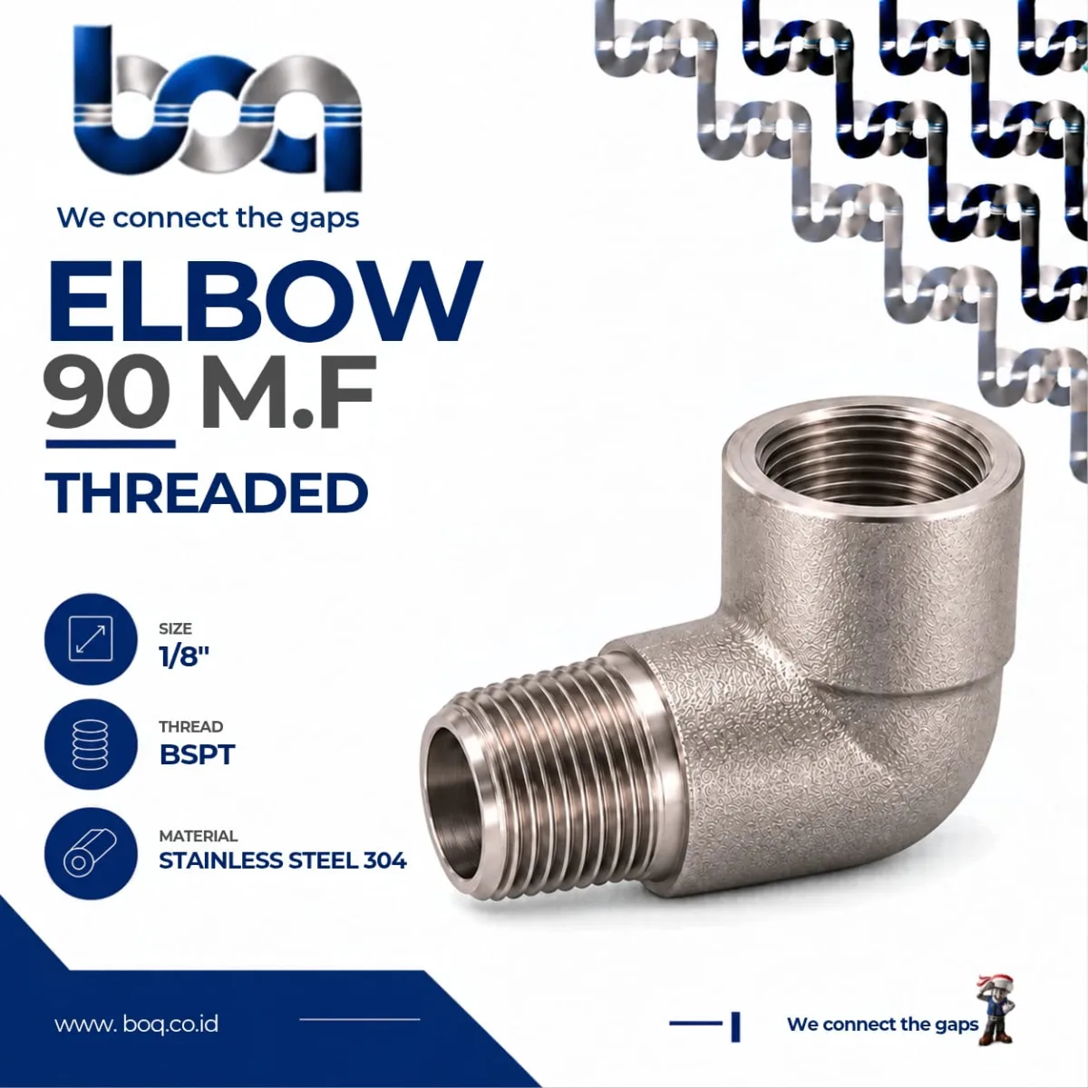 ELBOW 90 M.F SS304